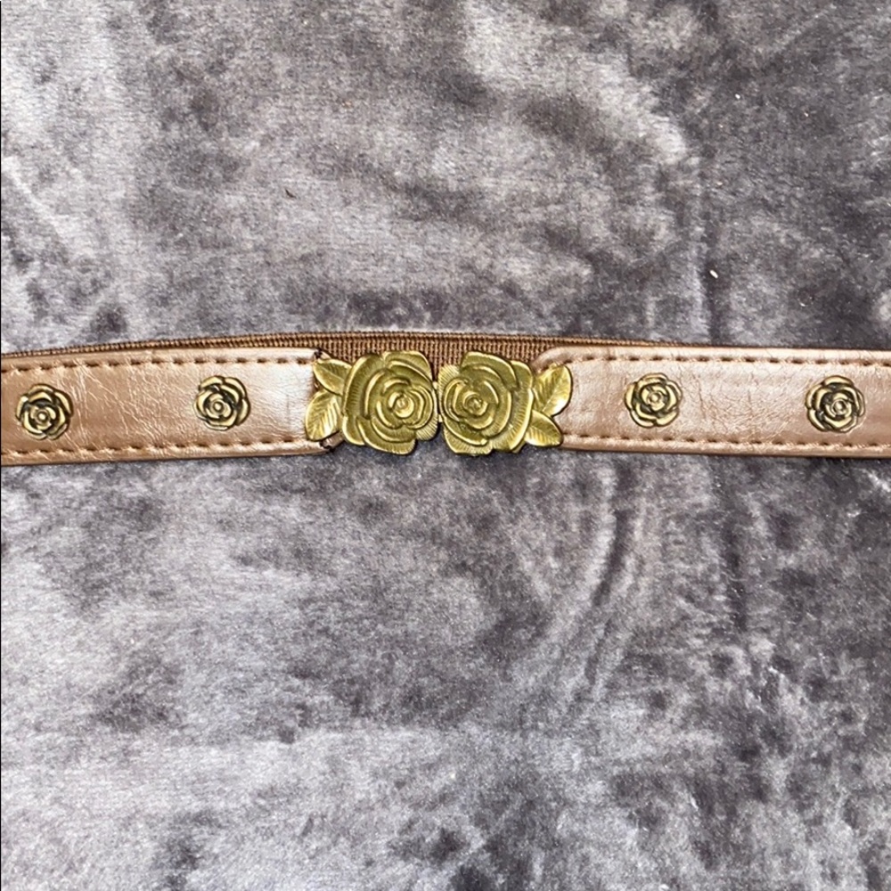 Brown Rose Waist Belt